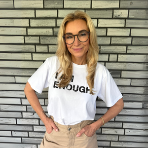 T-shirt new edition 'I AM ENOUGH.' - white