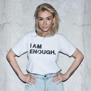 T-shirt new edition 'I AM ENOUGH.' - white