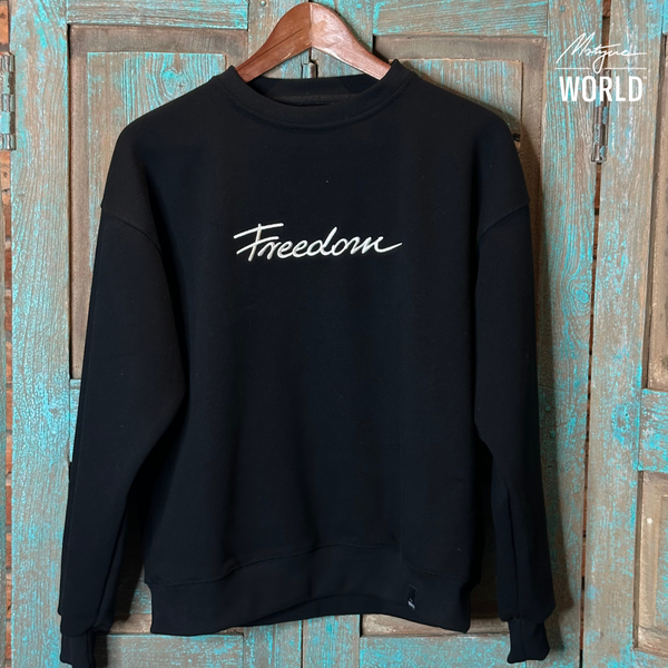 CZARNA BLUZA OVERSIZE FREEDOM