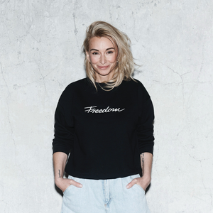 Bluza oversize 'FREEDOM' - czarna