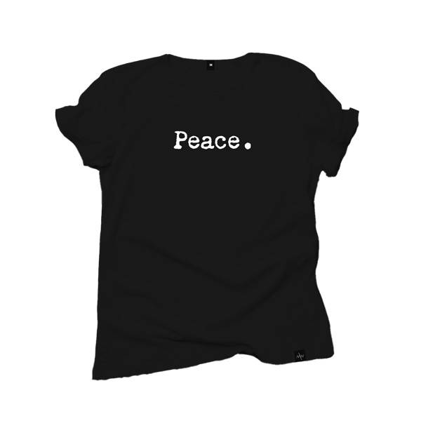 T-shirt 'PEACE.' black