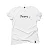 T-shirt 'PEACE.' white